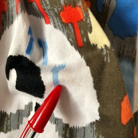 Maggie London Women Dress Size 4 Scoop Neck Sleeveless Artsy Zipper Fitted - Picture 14 of 14